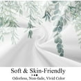 thumbnail image 5 of Botanical Shower Curtains, Watercolor Eucalyptus Leaf Plant Green Bathroom Curtain for Bathtub Home Decoration Waterproof Fabric Machine Washable with 12 Hooks, 5 of 6
