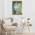 thumbnail image 3 of Mediterranean Coastal Window View Framed Canvas Wall Art - Impressionist Lemon Tree Seascape Decor - Modern Home Decor for Living Room, Kitchen, and Bedroom 24*36inch(60*90cm), 3 of 6