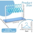 thumbnail image 2 of 4 Sets Acrylic Earring Hanger Coat Hanger Shape Jewelry Display Dangle Earring Holder Hanging Organizer Acrylic Ear Studs Display Rack for Retail Show Personal Exhibition Mixed Color, 2 of 6
