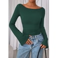 thumbnail image 2 of Remera PRETTYGARDEN Otoño 2025 Crop Top Cuello Barco Manga Campana XL, 2 of 9