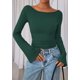 thumbnail image 2 of Remera PRETTYGARDEN Otoño 2025 Crop Top Cuello Barco Manga Campana XS, 2 of 9