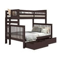 thumbnail image 5 of Bedz King Bunk Beds Twin over Full Mission Style with End Ladder and 2 Under Bed Drawers, Dark Cherry, 5 of 9