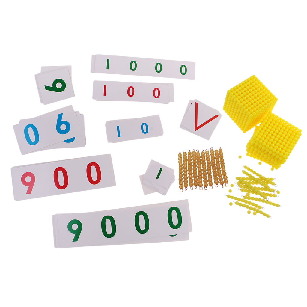 Montessori Bank Game+Number Cards Toys for Kids Math Learning Family Set Toy 