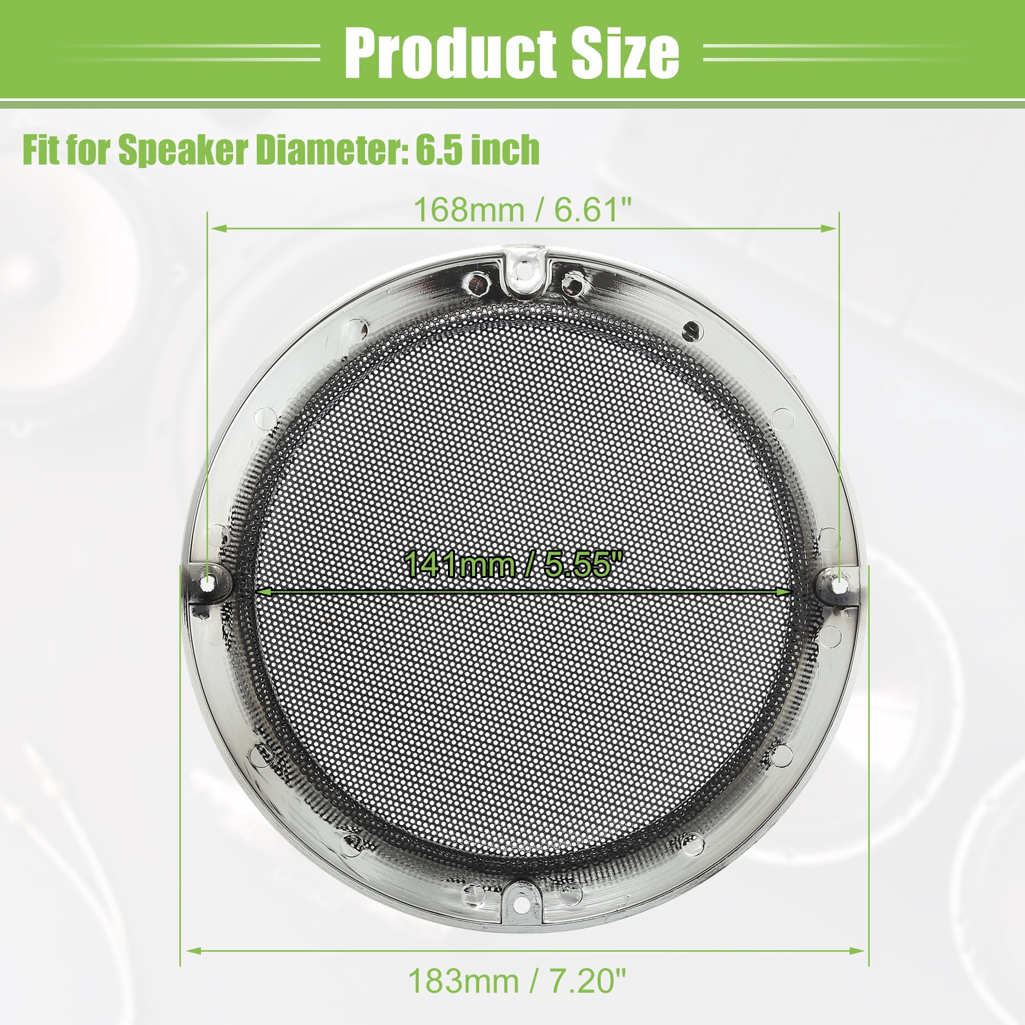 Unique Bargains Durable Universal Car Speaker Grills Cover with Mounting Screws 6.5"