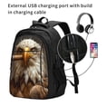 thumbnail image 2 of Yiaed Funny Bald Eagle Print Laptop Backpack,Business Travel Durable Laptops Backpack with USB Charging Port,Water Resistant College Computer Bag, 2 of 5