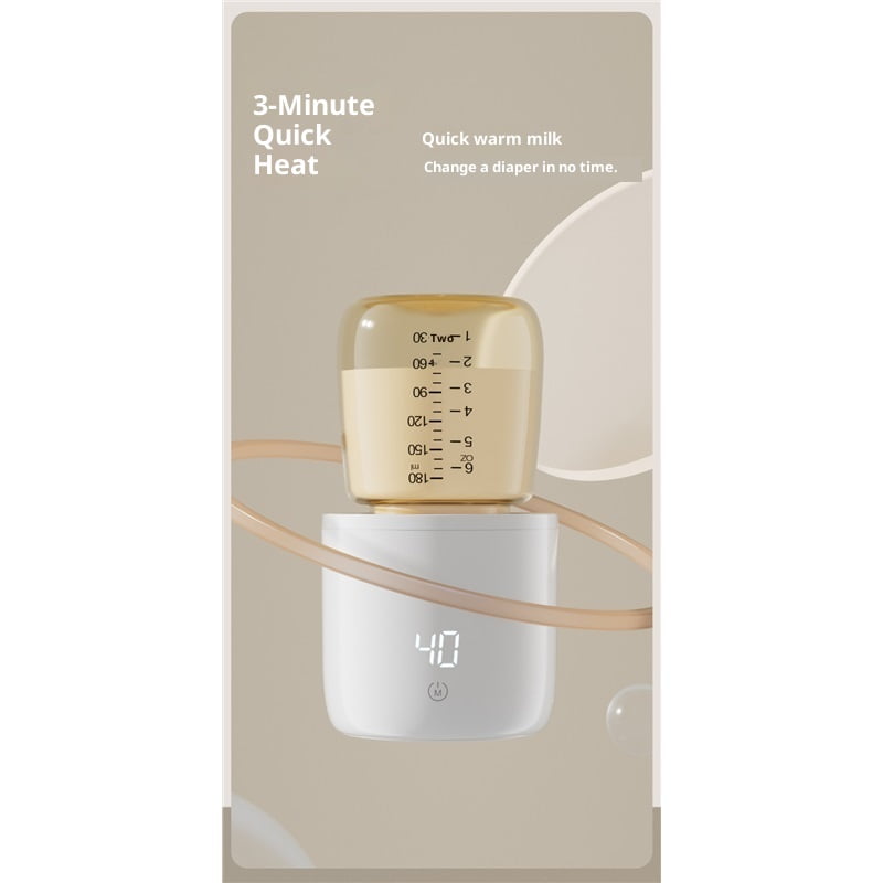 Baby Bottle Warmer with Digital Temperature Display -Quick Heating and Digital Temperature Control 4-Gear Adjust for Home and Travel Use（white）