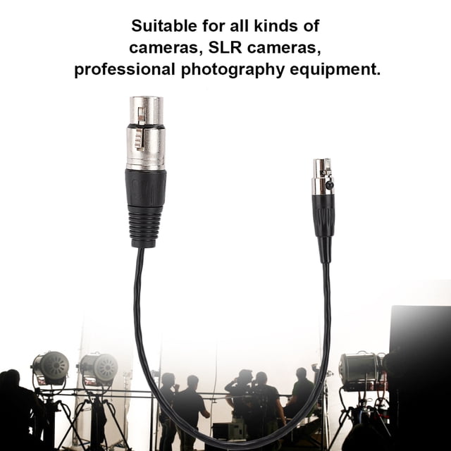 Female To Female Cord, Standard Connection Microphone Cable Stable Professional For SLR Camera