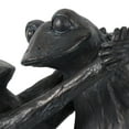 thumbnail image 5 of 9" x 17" Bronze Resin Patina Dancing Frog Sculpture with Rock Base, by DecMode, 5 of 12