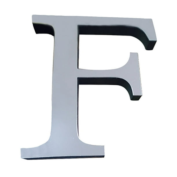 Fiudx Adhesivo de Pared Acrílico para Espejo, Diseño de Alfabeto de 26 Letras, Creativo, Fácil de Aplicar, para Decoración de Hogar, Oficina, Múltiples Superficies, 10 Cm, 1 Juego.