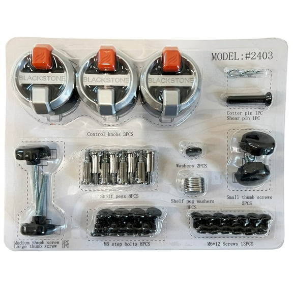 Hardware Pack for Model 2403 Gas Griddle Compatible With Blackstone 2403 Gas Griddles