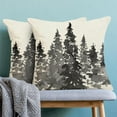 thumbnail image 5 of Watercolor Black Tree Pillow Covers 16 X 16 Inch Set of 2, Nature Themed Christmas Winter Throw Pillow Covers Rustic Forest Pillowcase Decor for Couch Sofa Home Outdoor, 5 of 6
