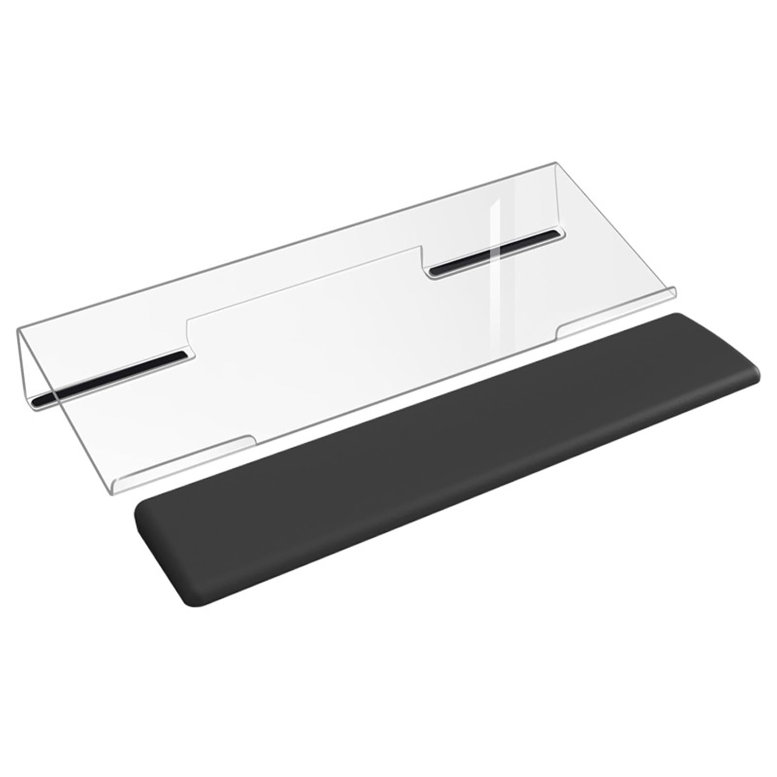 Keyboard Stand with Silicone Wrist Rest Acrylic Space Saving Computer Keyboard Risers with Wrist Support for Comfortable