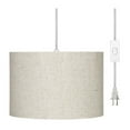 thumbnail image 2 of CY5O5ee Hanging Lamps Fabric Shade Pendant Light with Plug In Cord Farmhouse Vintage Hanging Lamps for Dining Room Bedroom Living Room Decor, 2 of 5
