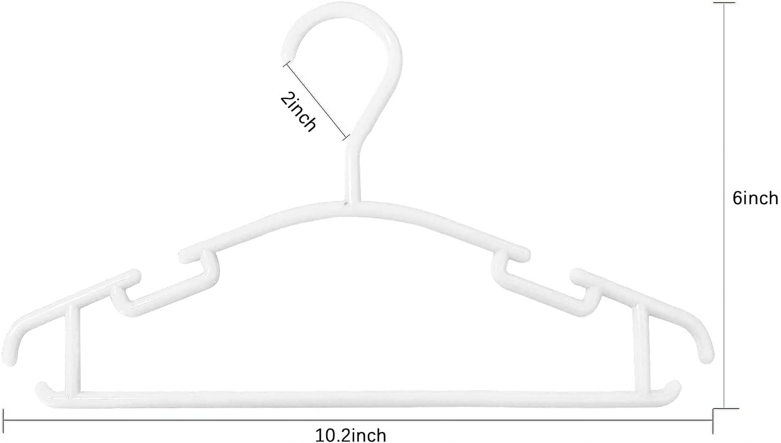 GoodtoU Kids Hangers 100 Pack Baby Hangers for Closet Toddler Hangers Plastic White Childrens Hangers Small Hangers 10.24inch (0-24 Months)