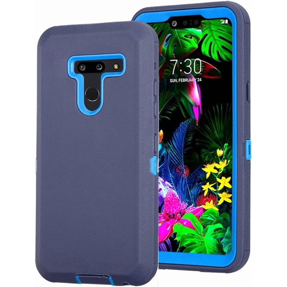 Case for LG G8/G8 ThinQ, Heavy Duty [with Built-in Screen Protector] Shockproof Hybrid High Impact Resistant Rugged Full-Body Tri-Layer Protective Cover for LG G8 / G8 ThinQ (Navy)