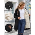 thumbnail image 3 of LVWQ Women's Long Sherpa Lined Hoodie Jacket Full Zip Fleece Sweatshirt Warm Hooded Coat with Pockets Winter Casual Tunic Outerwear, 3 of 7