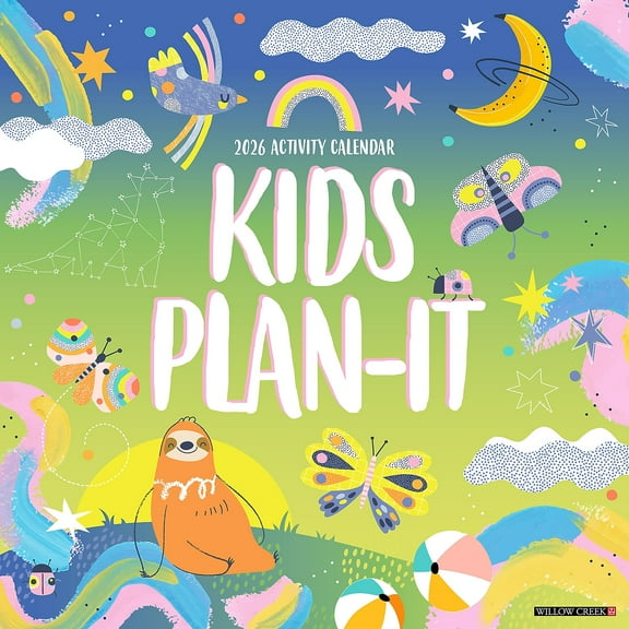 2026 Willow Creek Kid’s Plan It Calendar 12" x 12" Monthly Wall Calendar (51672)