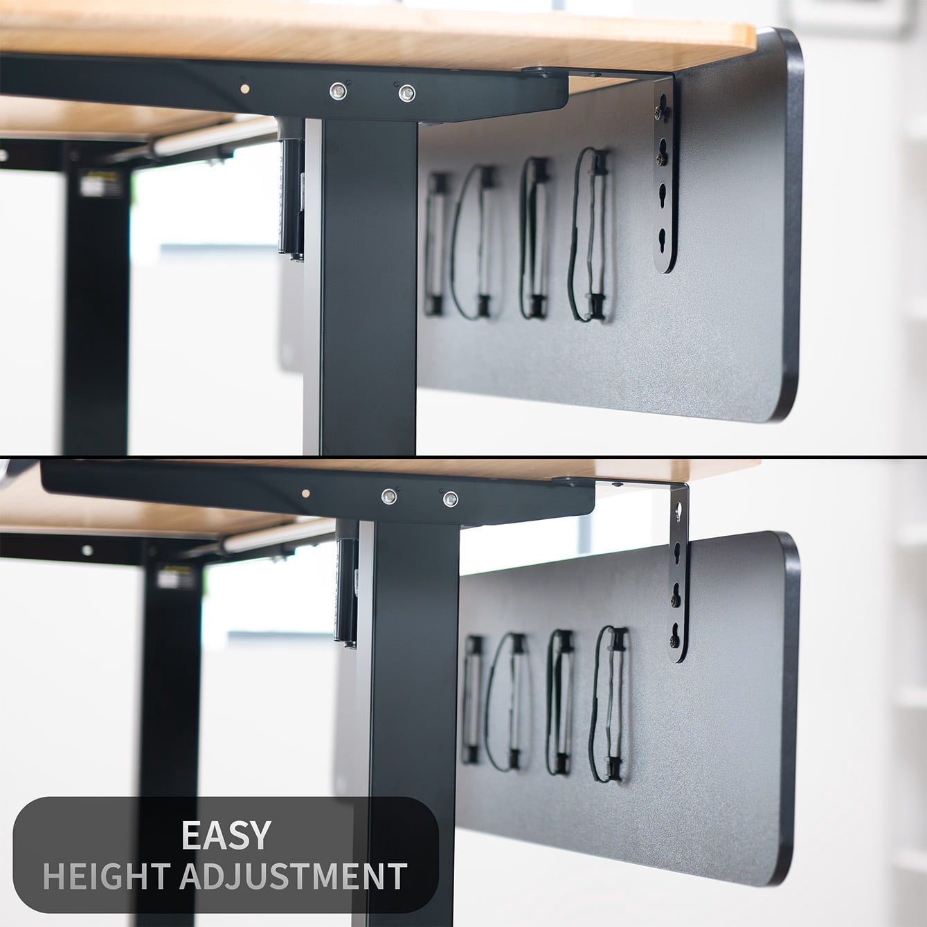VIVO Black 59" x 12" Laminate Modesty Panel for Office Desk