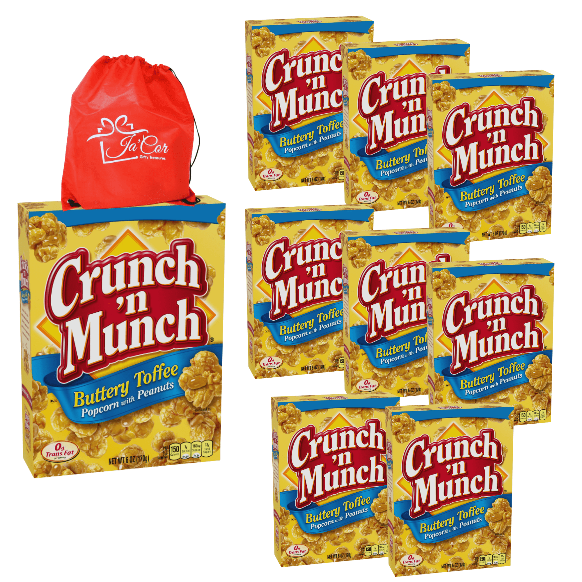 Buttery Toffee Popcorn with Peanuts, Individual Boxes Sweet Crunchy