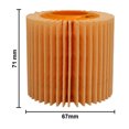 thumbnail image 2 of Filtro Aceite Toyota Camry 07-17/Rav4 09-18 V6 3.5L L4 2.5L/Highlander 08-22/Tacoma 16-21/Sienna 10-20/Lexus Es350/Ls500 22-25 V6 3.5L/Is300 23-25 L4 2.0L 62X68Mm, 2 of 4