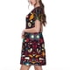 thumbnail image 2 of Disketp Colorful Mexican2 para Vestido de Manga Corta para Mujeres, Vestidos de Verano para Mujeres, Casual y Holgado para la Playa, 2 of 6