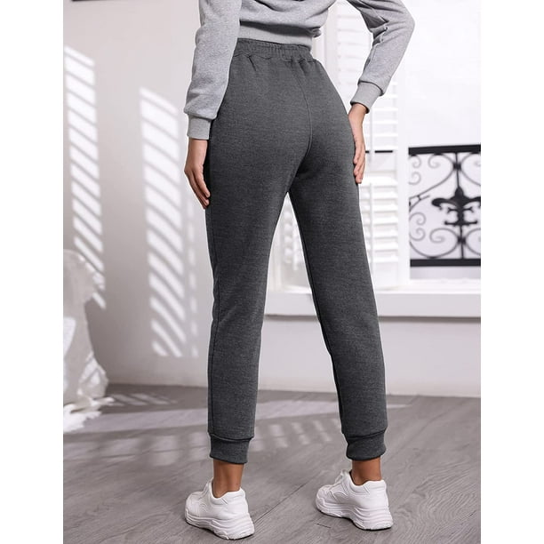 Sherpa Lined Joggers Women Winter Warm Fleece Joggers Pants