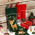 thumbnail image 4 of 4pcs Woodland Animal Christmas Stockings, 18 Inches Woodland Animal Fox Hedgehog Elk Raccoon Christmas Stocking Felt Xmas Holiday Stocking for Fireplace Christmas Holiday Party Decor Gift, 4 of 8