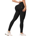 thumbnail image 3 of Laqbezok Women's High Waist Butt Lifting Cargo Leggings, Scrunch Butt Yoga Pants with Pockets, Tummy Control Athletic Workout Tights, 3 of 6