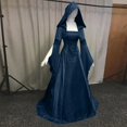 thumbnail image 1 of Vestido de novia sencillo de estilo retro medieval para mujer, túnica con capucha de 4 colores, vestido de cosplay, 1 of 5