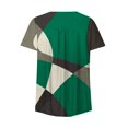 thumbnail image 4 of ICHUANYI Clearance Women's Fashion Printed Loose T-shirt Short Sleeves Blouse Round Neck Casual Tops(Green, XXL) ICHUANYI WER2023080904340, 4 of 7