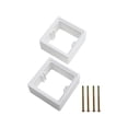 thumbnail image 2 of 2-Pack 40mm Single Socket Spacer for Light Switch Cover Plate with Screws ABS Material,Heat Resistant,Rounded Edges,White/Grey/Gold, 2 of 6