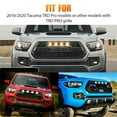 thumbnail image 4 of LELINTA LED Grille Lights Amber Yellow with Fuse for Tacoma TRD PRO Front Grille 2016-2020 (4PCS, Amber Shell with Amber Light) Toyota Tacoma Grill Lights, 4 of 8