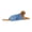 Blue, variant on Bone Dry Brown Stripe Embroidered Paw Pet Towel