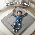 thumbnail image 6 of VEVOR 4-Piece Modular Kids Play Couch – DIY Creative Sectional Sofa for Toddlers and Children, Dark Grey, 6 of 12
