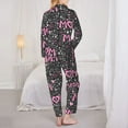 thumbnail image 3 of Pajama Sets for Women 2 Pcs, Lovely Mom Ever Button Down Long Sleeve Sleepwear Lounge PJ Sets, 3 of 6