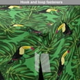 thumbnail image 4 of Tropical Dog Crate Cover, Toucan Birds Jungle Tree Branches Monstera Australian Rainforest Animals, Easy to Use Pet Kennel Cover for Dogs, 35" x 23" x 27", Green and Multicolor, by Ambesonne, 4 of 6