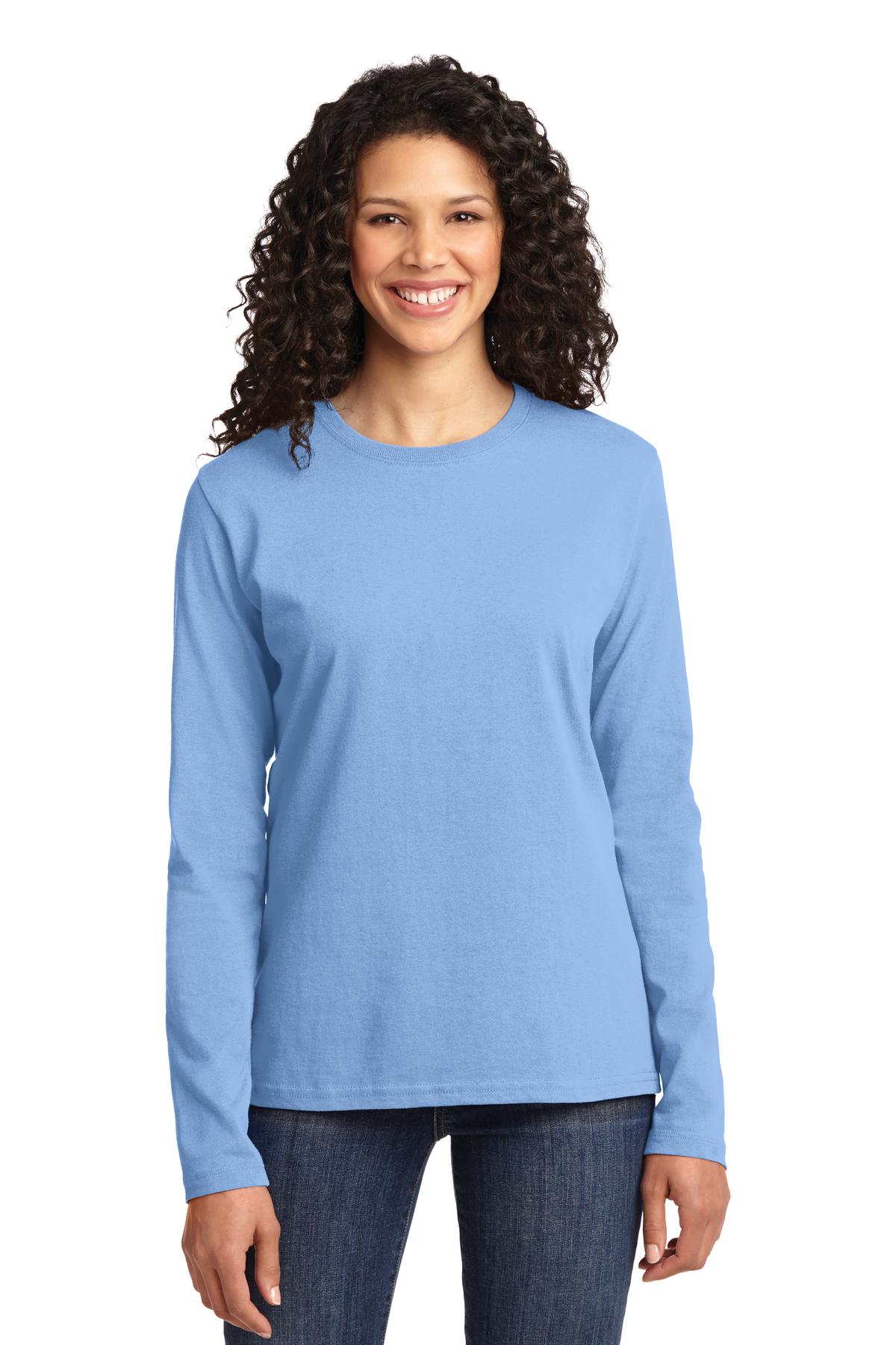 Port & Company Women's Long Sleeve Core Cotton T-Shirt LPC54LS - image 1 of 1