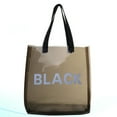 thumbnail image 3 of Himition Fashion Clear Plastic Tote Bag Handbag Simple Large Capacity Sholder Bag Jelly Purse for Summer Swimming (Black), 3 of 6