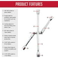 thumbnail image 2 of 14-Inch Folding Lug Wrench - Portable 4-Way Cross Tire Tool For Cars, Trucks & SUVs 2 of 3
