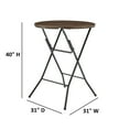thumbnail image 7 of Mainstays 31" Round High-Top Folding Table, Walnut, 7 of 7