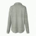 thumbnail image 5 of Towmus Plaid Flannel Shirts for Women Oversized Long Sleeve Lapel Neck Button Down Shirts Blouses Dressy Casual Tops, 5 of 5