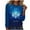 Blue, variant on Wancir Hanukkah Sweatshirt Women Ugly Hanukkah Sweater Menorahs Graphic Crewneck Pullover Shirt