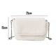 thumbnail image 2 of Bolso pequeño de felpa para mujer, regalo de Navidad, bolso mensajero de moda, bolso de felpa con cadena, color blanco, 2 of 5