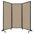 thumbnail image 1 of Versare&nbsp;QuickWall&nbsp;Folding Portable Partition&nbsp;Black Frame | 3 Panels | 8'4" x 6'8" Rye Fabric, 1 of 7