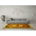 thumbnail image 3 of Ahgly Company Machine Washable Indoor Rectangle Persian Yellow Traditional Area Rugs, 4' x 6', 3 of 4