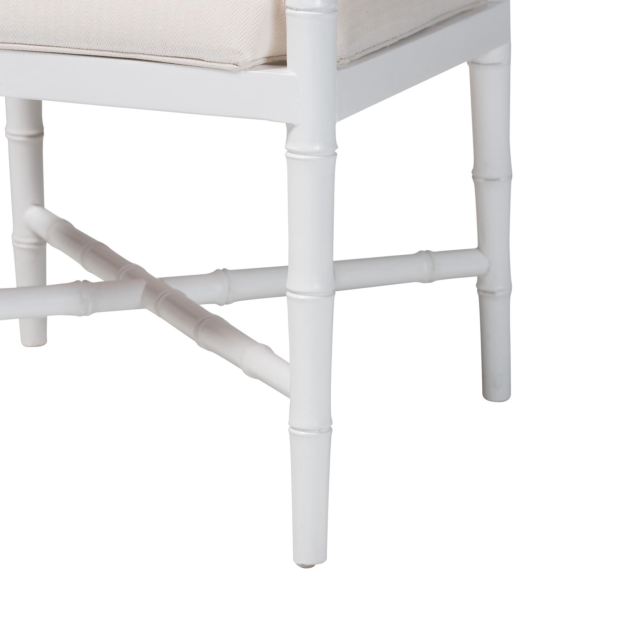 bali & pari Sergio Boho Dining Chair, Dining Height, Set of 2, White