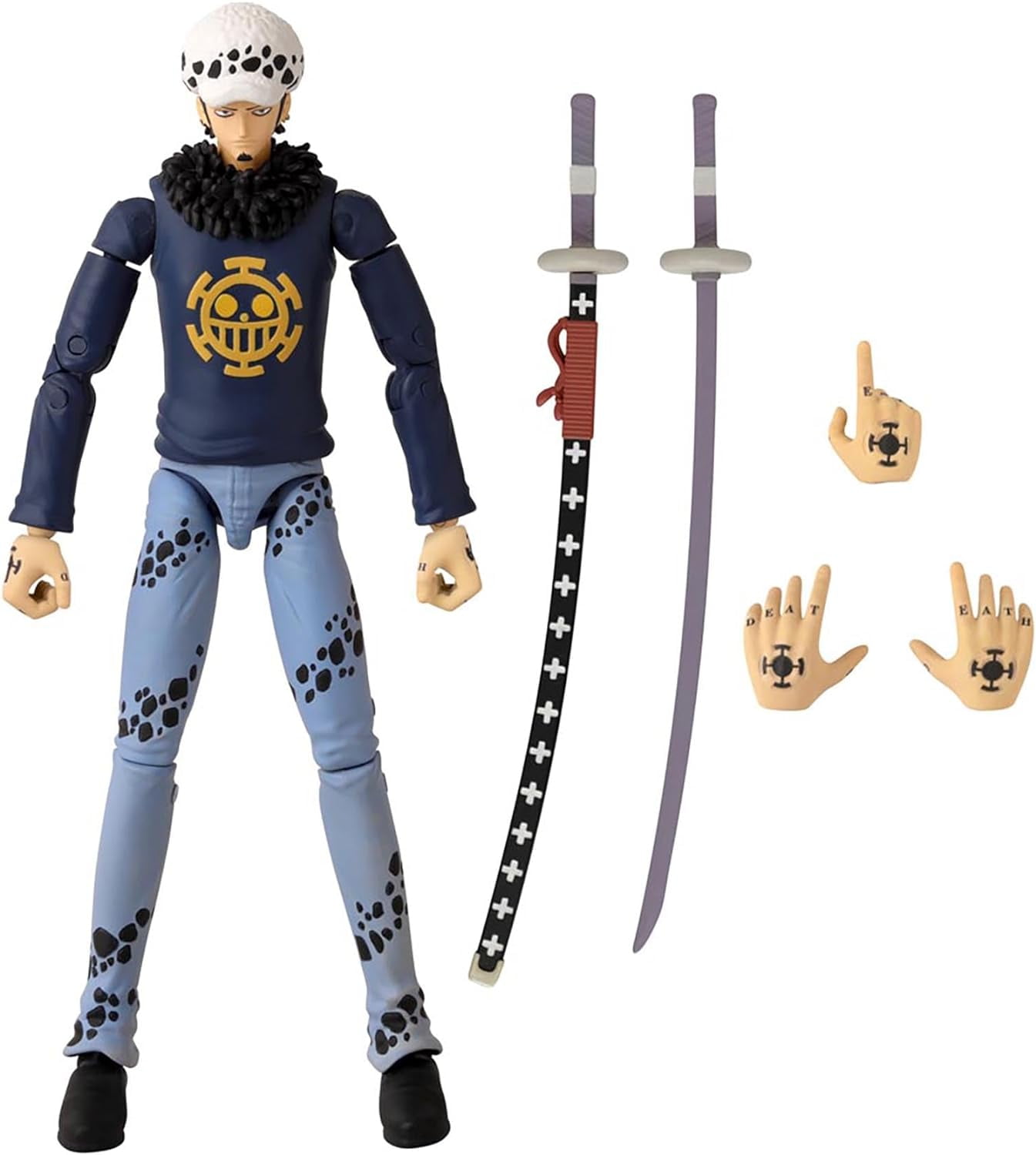 BANDAI – Anime Heroes – One Piece – Anime Heroes-Figur 17 cm – Trafalgar Law – Gelenkfigur Law