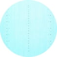 thumbnail image 1 of Ahgly Company Indoor Round Solid Light Blue Modern Area Rugs, 6' Round, 1 of 1