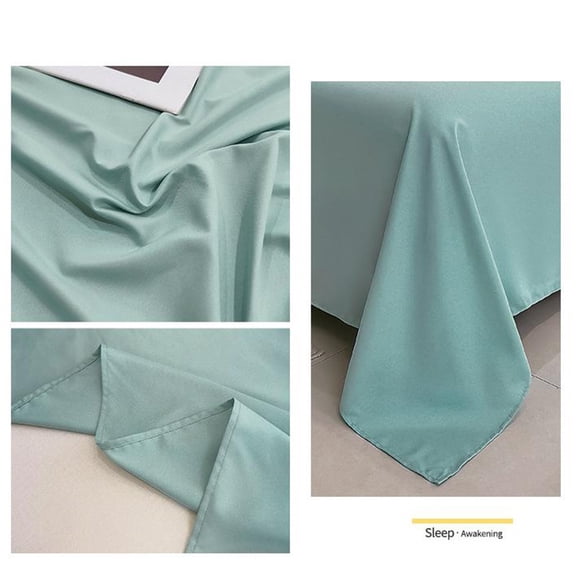 Kieccall Washed Cotton Bed Sheet Soft Breathable Flat Sheet 59 x 91 Inch for Single Bed Gift