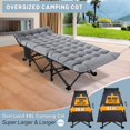 thumbnail image 5 of NAIZEA Oversized Folding Bed Cot with Mattress,Folding Camping Cot with Carry Bag, 78"L*32"W*18"H,Support 900lbs,Portable Rollaway Guest Sleeping Cot, 5 of 8